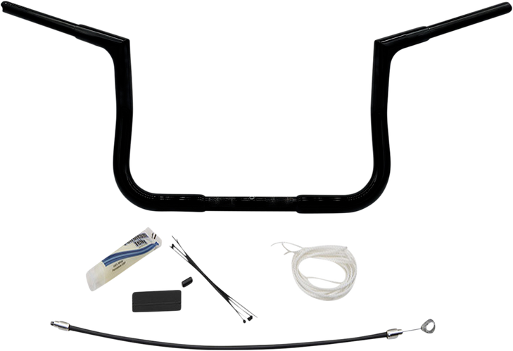 Fat Baggers Inc. Handlebar Kit - Flat Top - 10" - Black 709110-B
