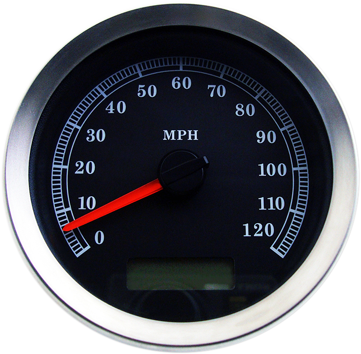 Drag Specialties Programmable Speedometer - Black Face - Mph