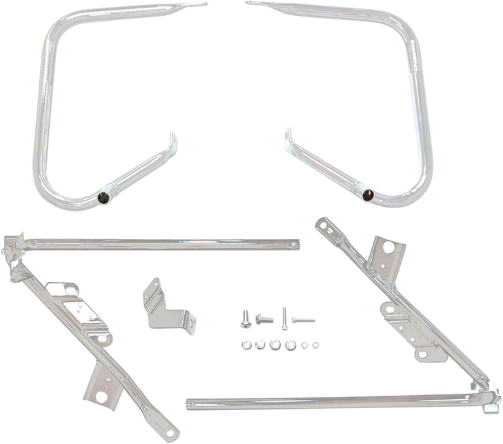 Drag Specialties Saddlebag Support Brackets - Chrome - Fl' 09-'13