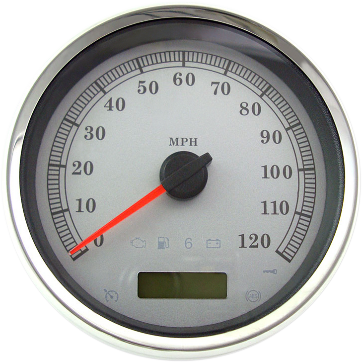 Drag Specialties Electronic Speedometer - Silver - 120 Mph