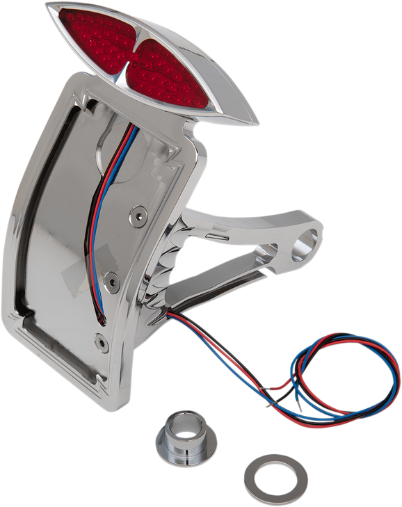 Drag Specialties Taillight/License Plate Mount - Curved - Vertical