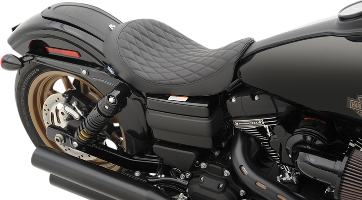 Drag Specialties Low Solo Seat - Diamond Stitch - Fxd/Fld '06-'17