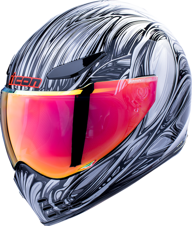 Icon Helmet Domain Nouveau Silver Lg