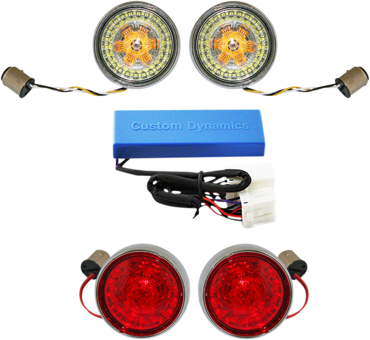 Custom Dynamics Full Bullet Turn Signal Conversion Kit - Chrome Pb-Hd-Bb-C