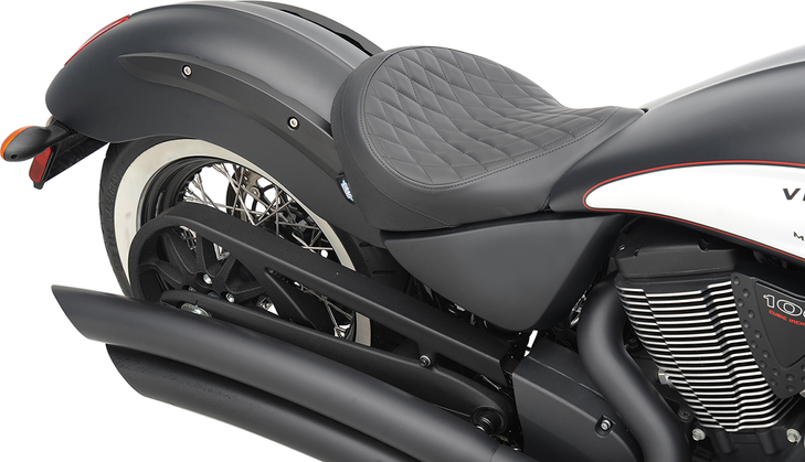 Drag Specialties Low Solo Seat - Diamond Stitch - Black - Victory '03-'17