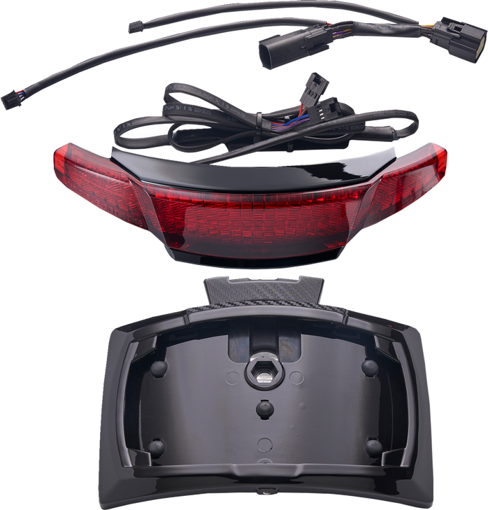 Ciro Taillight/License Plate Holder - Red Lens - Black 40374