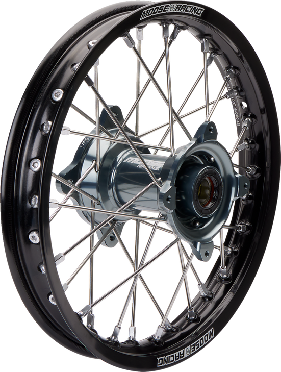 Moose Racing Wheel Assembly - Sx-1 - Complete - Rear - Black Wheel/Gray Hub - 14X1.6 Mr-16014-Bkgy