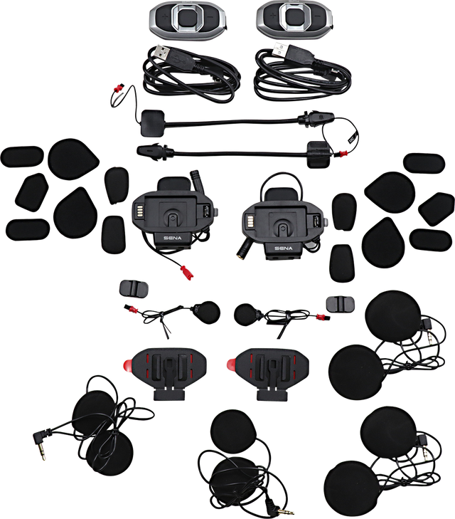 Sena Sf4 Bluetooth Headset - 4-Way - Dual Speakers - Dual Pack Sf4-02D-