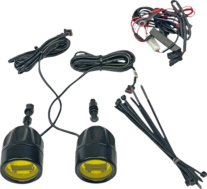 Custom Dynamics Fog Light - Black - Yellow Lens - Universal Pb-Fog-Unv-Yb