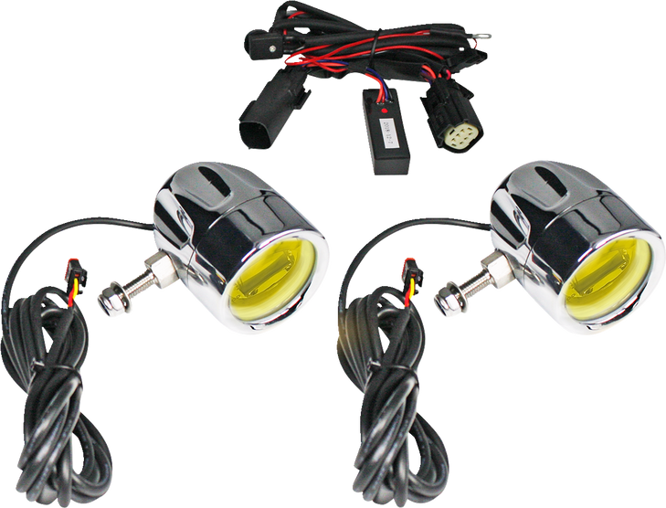 Custom Dynamics Fog Light - Chrome - Yellow Lens Pb-Fog-Bcm-Yc