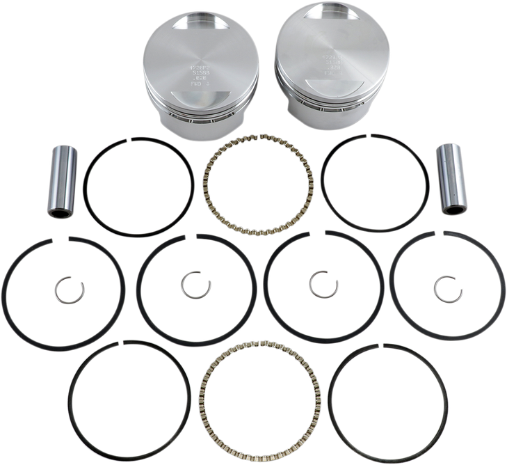 Wiseco Piston Kit - +0.020" - Xl 1200 | Buell With Oem 1200 Heads K1662