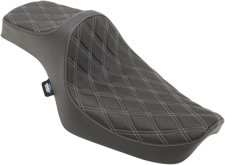 Drag Specialties Predator Iii Seat - Double Diamond - Silver Stitching - Xl '82-'03