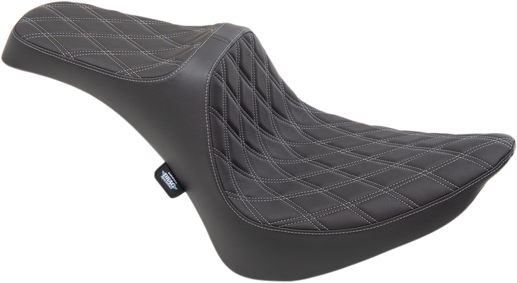 Drag Specialties Predator Iii Seat - Double Diamond - Silver Stitching - Fxst/Flst '84-'99