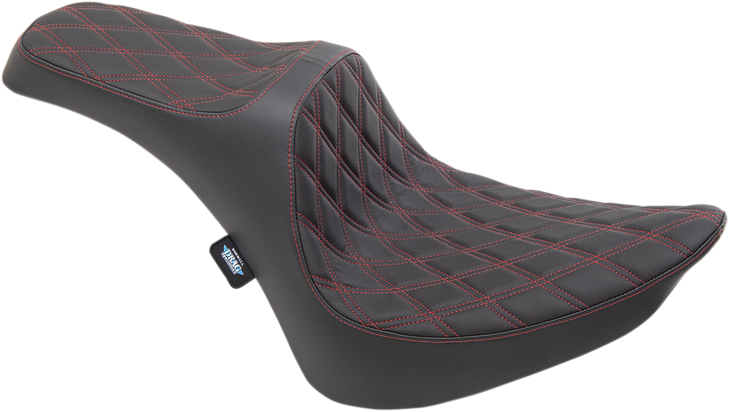Drag Specialties Predator Iii Seat - Double Diamond - Red Stitching - Fxst/Flst '84-'99