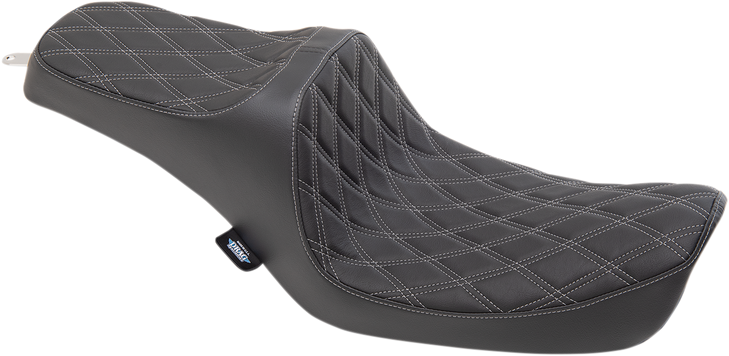 Drag Specialties Predator Iii Seat - Double Diamond - Silver Stitching - Fxd '96-'03
