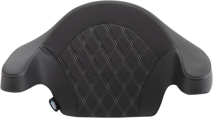 Drag Specialties Seats King-Pak Pad - Double Diamond - Silver Thread