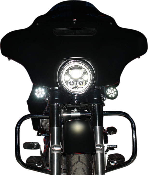 Custom Dynamics Led Headlight - 7" - Chrome - Each Cdtb-7-C