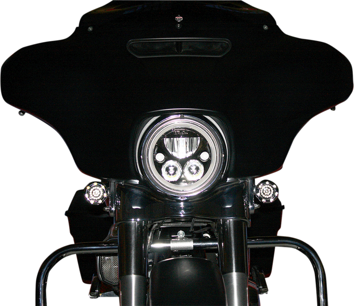 Custom Dynamics Led Headlight - 7" - Black - Each Cdtb-7-B