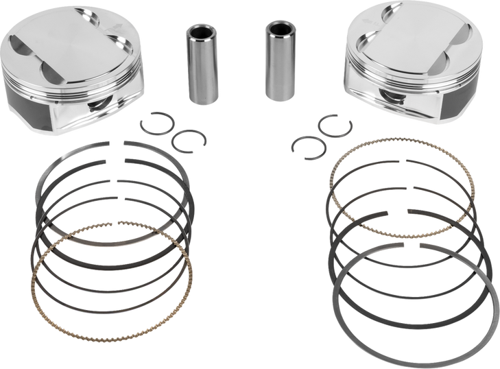 Je Pistons Piston Kit Hd M8 108 4.250 Bore 4.500 Stroke 12:1 398763