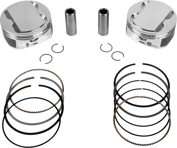 Je Pistons Piston Kit Hd M8 114 4.255 Bore 4.375 Stroke 12:1 399160