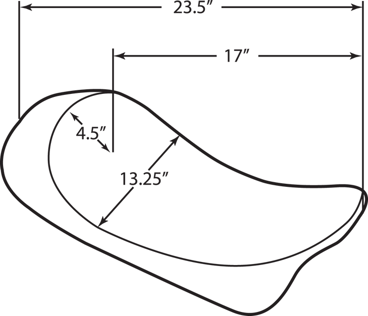 Drag Specialties Low Solo Seat - Double Diamond - Silver Stitch - Fl '08-'23