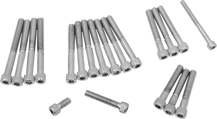 Drag Specialties Bolt Set - Cam/Primary Cover - Socket-Head/Knurled - '71-'76 Sportster