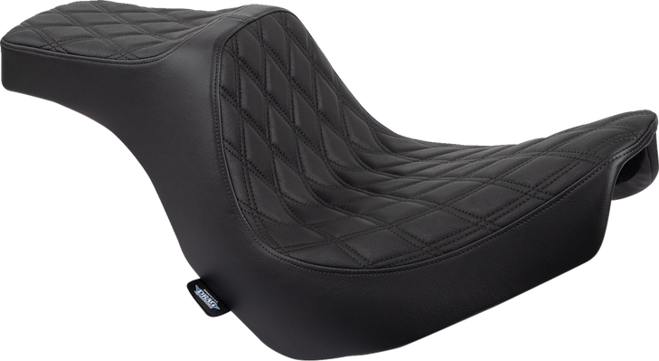 Drag Specialties Predator Iii Seat - Double Diamond - Black W/ Black Stitching - Fl/Fx '18-'22