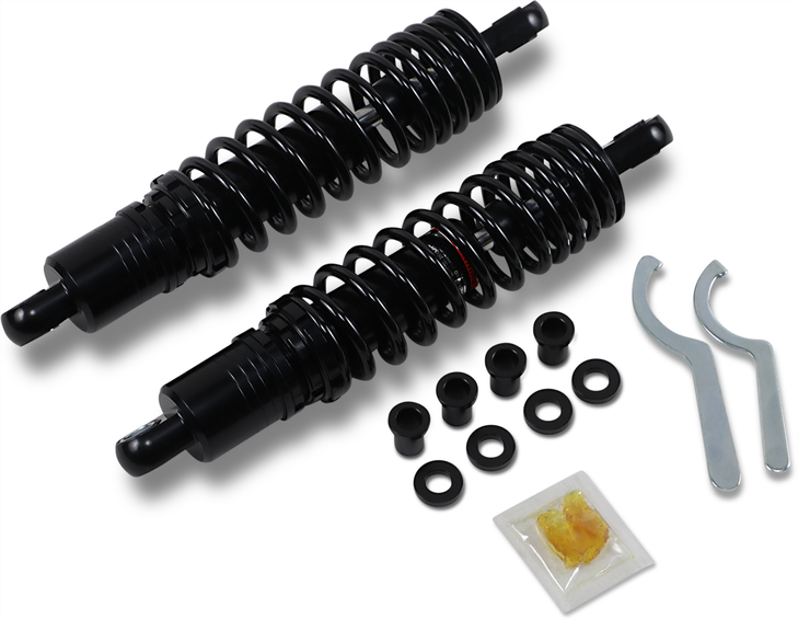 Drag Specialties Shocks Premium Ride-Height Adjustable Shocks - Black - Heavy Duty - 12.5"