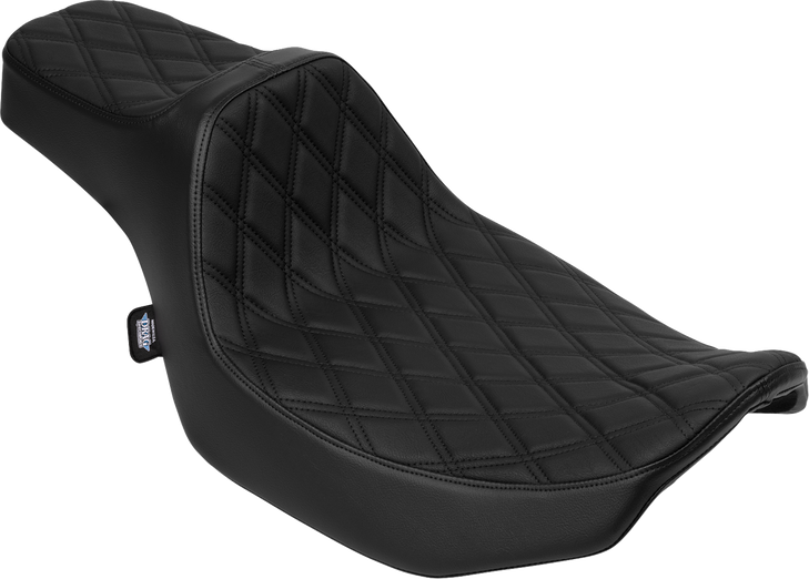 Drag Specialties Seats Extended Reach Predator Iii Set - Vinyl - Black Double Diamond Stitch - Flh/Flt '23-'24