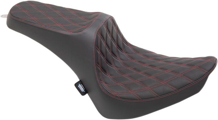 Drag Specialties Predator Iii Seat - Double Diamond - Red Stitching - Fx/Fl '00-'17