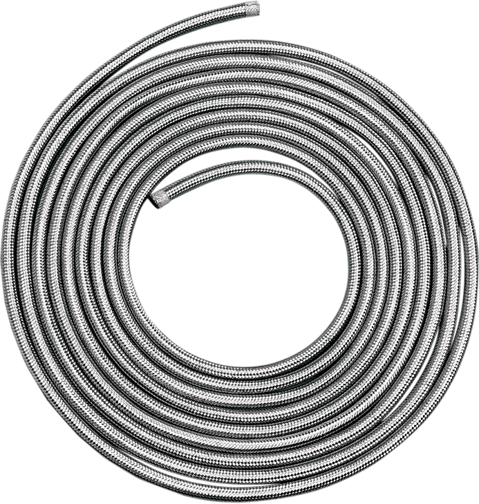 Drag Specialties Braided Oil/Fuel Hose - Stainless Steel - 3/8" X 3'