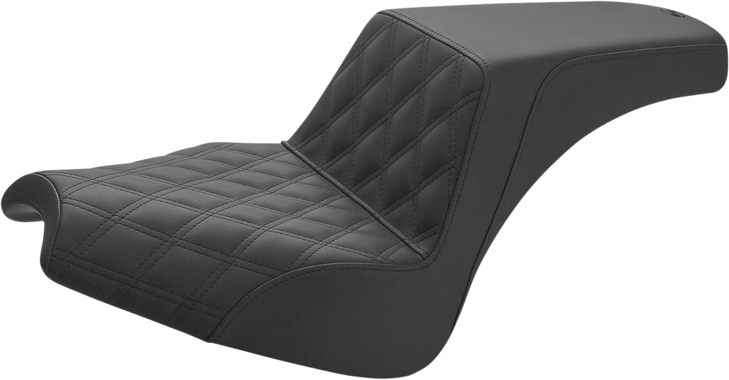 Saddlemen Step-Up Seat - Front Lattice Stitch/Rear Smooth - Black - Chief I21-04-172