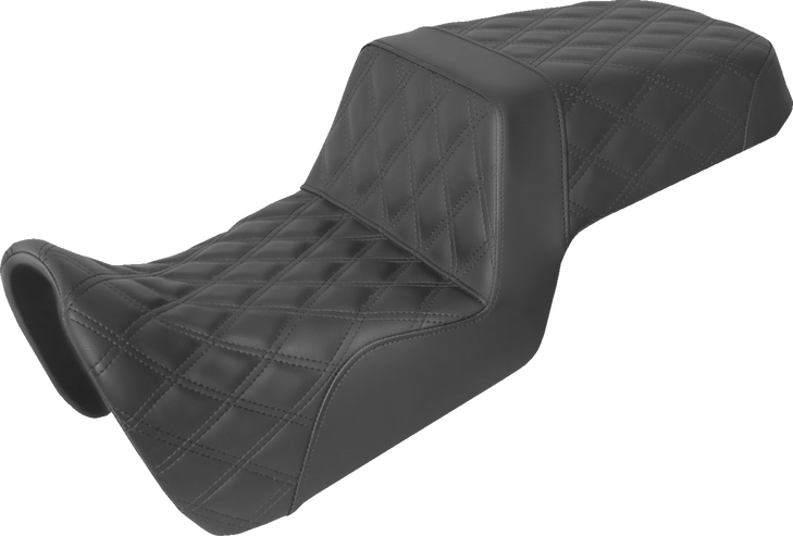 Saddlemen Step-Up Seat - Full Lattice Stitch - Black - Pan America '21-'23 821-34-175
