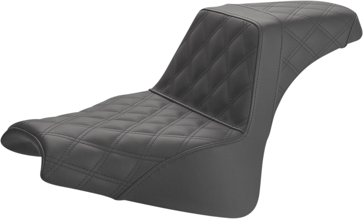 Saddlemen Step-Up Seat - Full Lattice Stitch - Black 818-28-175