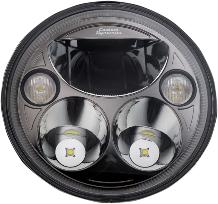 Custom Dynamics 7" Trubeam Headlamp - Black - Chieftain Cdtb-7-If-B