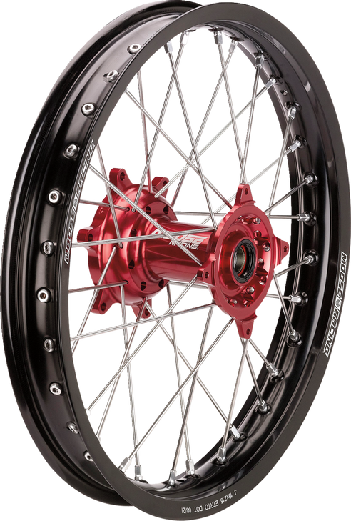 Moose Racing Wheel Assembly - Sx-1 - Complete - Rear - Black Wheel/Red Hub - 19X2.15 - Honda Hr13-21519-Bkrd