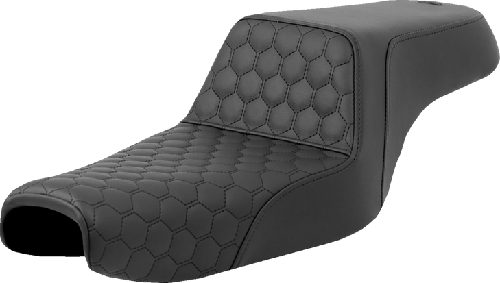 Step-Up Seat - Honeycomb - Black Stitching - 3.3 Gal Tank - Sportster '04-'21 807-11-177