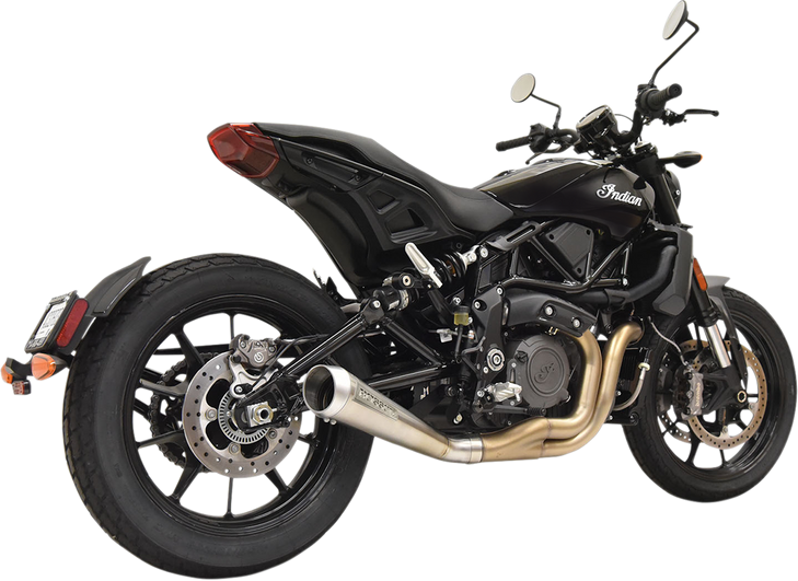 Bassani Xhaust 4" Short Megaphone Muffler Without Catalytic Converter - Low Mount 8F127Ss