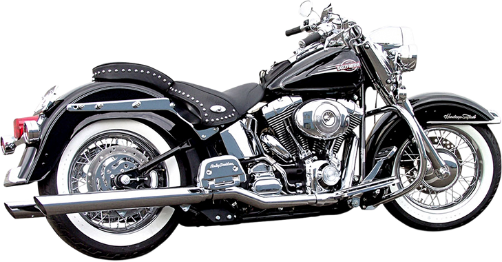 Bassani Xhaust Slip-On Mufflers - Slash-Up - Chrome 31117B