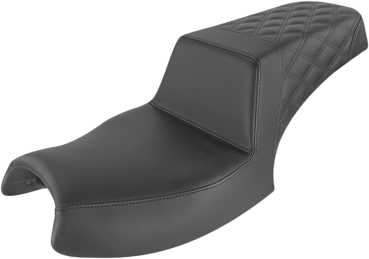 Saddlemen Step-Up Seat - Front Smooth/Rear Lattice Stitch - Black - Challenger I20-06-173