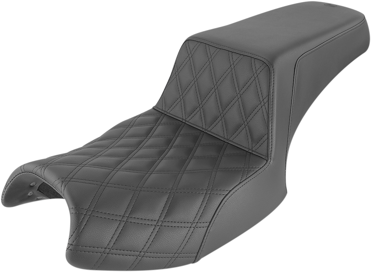 Saddlemen Step-Up Seat - Front Lattice Stitch/Rear Smooth - Black - Challenger I20-06-172