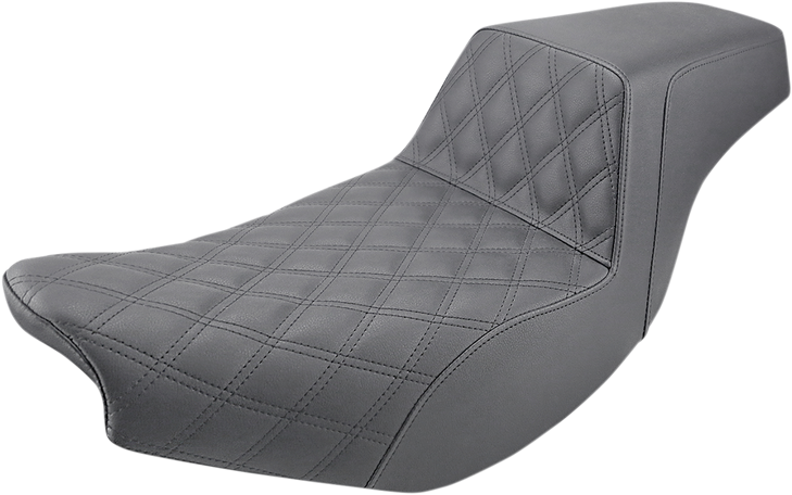 Saddlemen Step-Up Seat - Front Lattice Stitch/Rear Smooth - Black - Indian I14-07-172