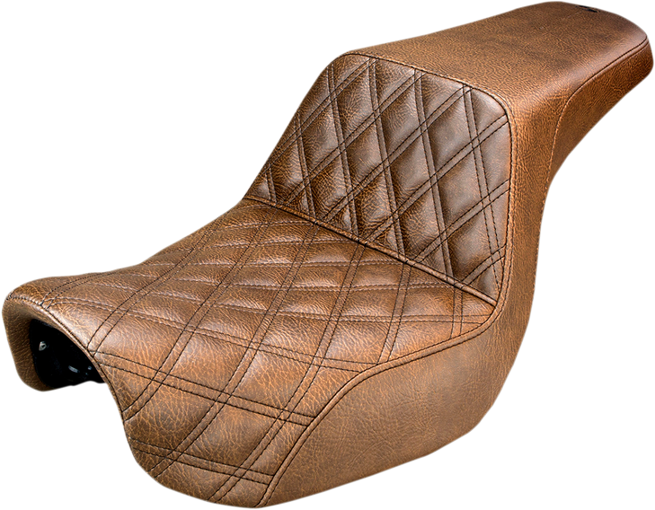 Saddlemen Step-Up Seat - Front Lattice Stitch - Brown - Fxd 806-04-172Br