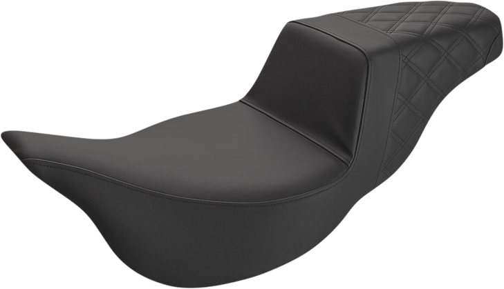 Saddlemen Step-Up Seat - Extended Reach - Rear Lattice Stitch - Black - Fl '08-'23 808-07B-173E