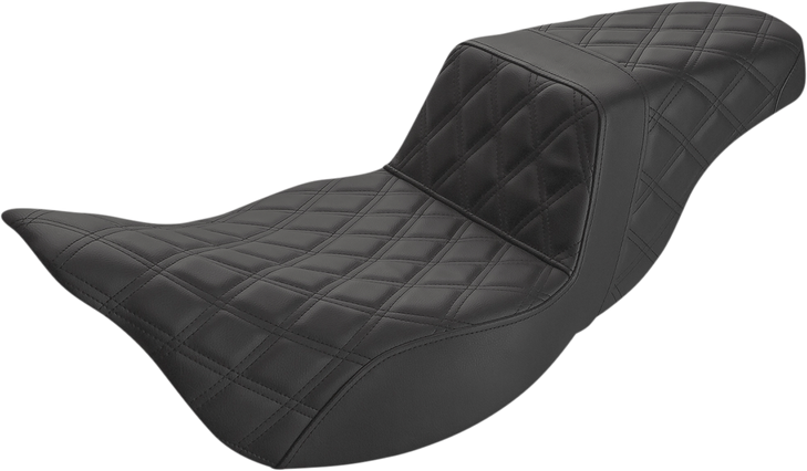 Saddlemen Step-Up Seat - Extended Reach - Full Lattice Stitch - Black - Fl '08-'23 808-07B-175E