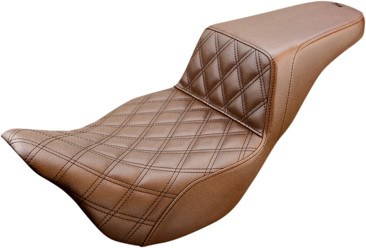 Saddlemen Step-Up Seat - Front Lattice Stitch - Brown - Fl '08-'23 808-07B-172Br