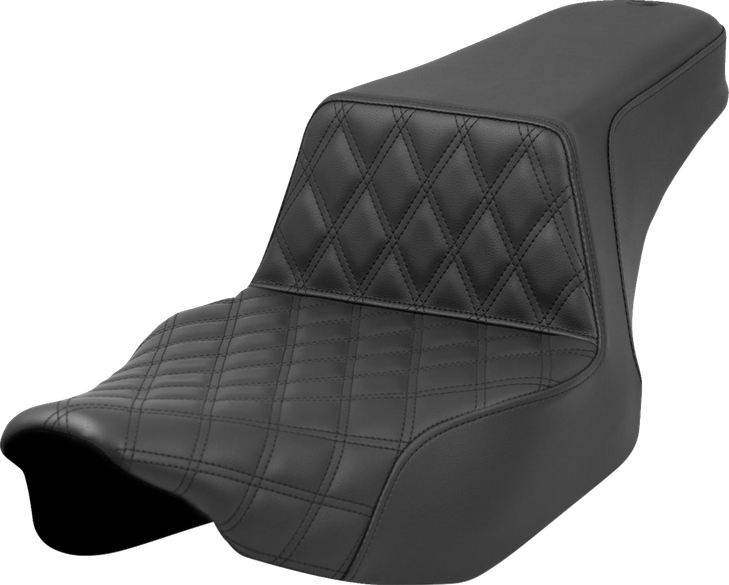 Step-Up Seat - Front Lattice Stitch - Black - Road Glide/Street Glide 823-07-172