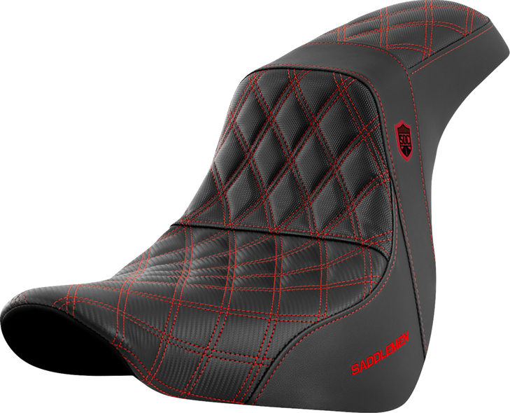 Pro Series Sdc Performance Seat - Without Backrest - Red Stitch - Fl/Fx '18-'20 Sc81829Red
