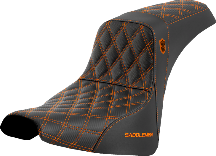 Pro Series Sdc Performance Seat - Without Backrest - Orange Stitch - Fxbb/Fxst '18-'23 Sc81830Ora