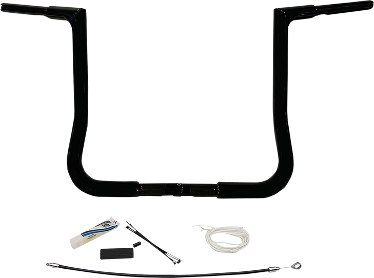 Fat Baggers Inc. Handlebar Kit - Flat Top - 12" - Black 709112-B